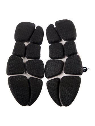 Moncler Leather Colorblock Pattern Wedge Sneakers