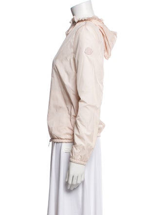 Moncler Nylon Graphic Print Biker Jacket