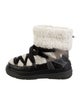 Moncler Shearling Colorblock Pattern Lace-Up Boots