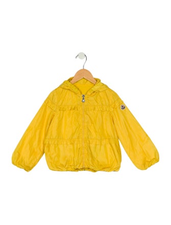 Moncler Toddler Girls' Ruffle-Embellished Hooded Jacket