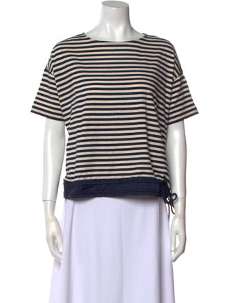 Moncler Striped Bateau Neckline T-Shirt