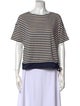 Moncler Striped Bateau Neckline T-Shirt