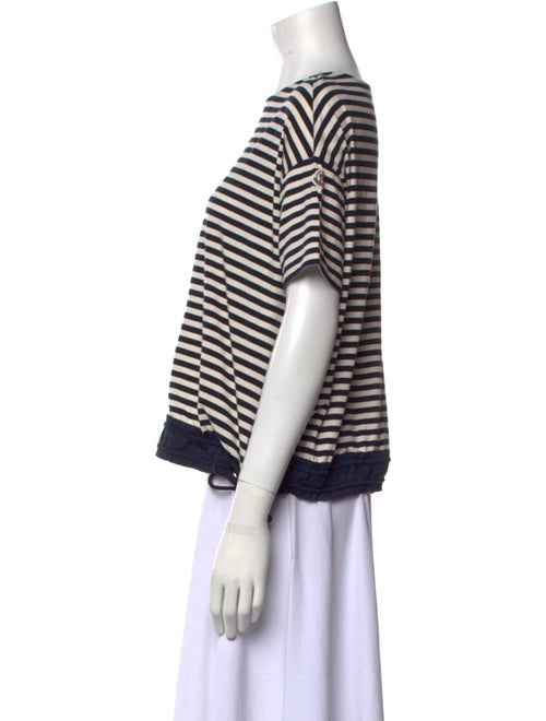Moncler Striped Bateau Neckline T-Shirt