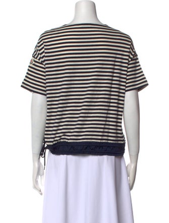 Moncler Striped Bateau Neckline T-Shirt