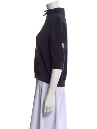 Moncler Mock Neck Three-Quarter Sleeve Sweatshirt