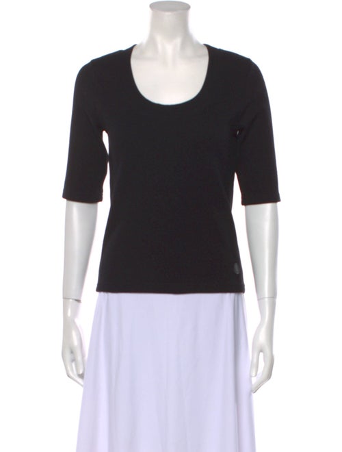 Moncler Scoop Neck Three-Quarter Sleeve T-Shirt