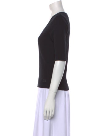 Moncler Scoop Neck Three-Quarter Sleeve T-Shirt