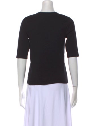 Moncler Scoop Neck Three-Quarter Sleeve T-Shirt