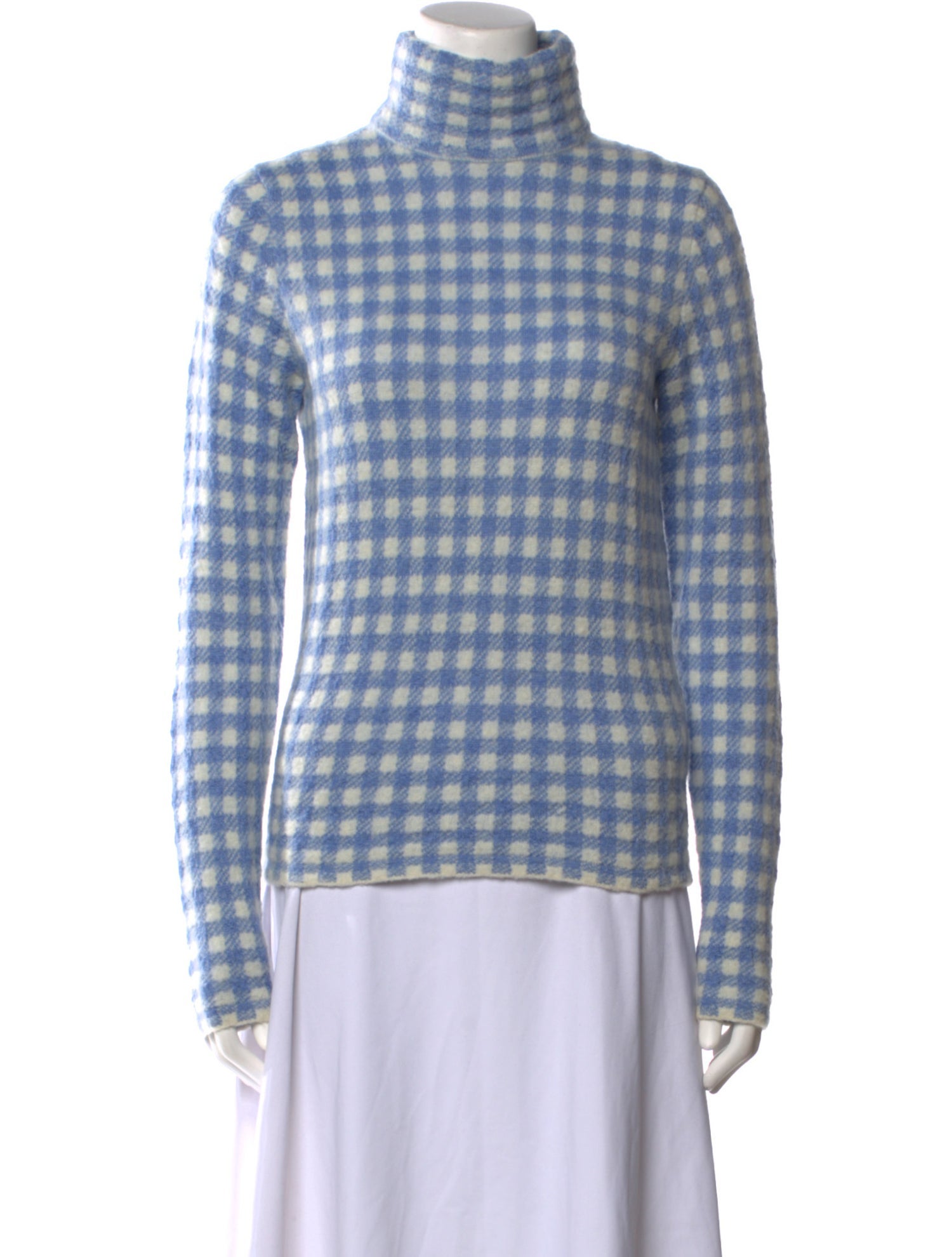 Moncler Grenoble Nylon Plaid Print Sweater