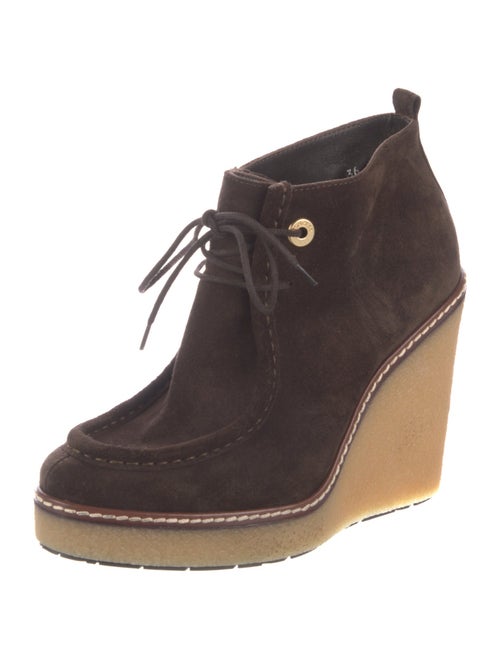 Moncler Suede Lace-Up Boots