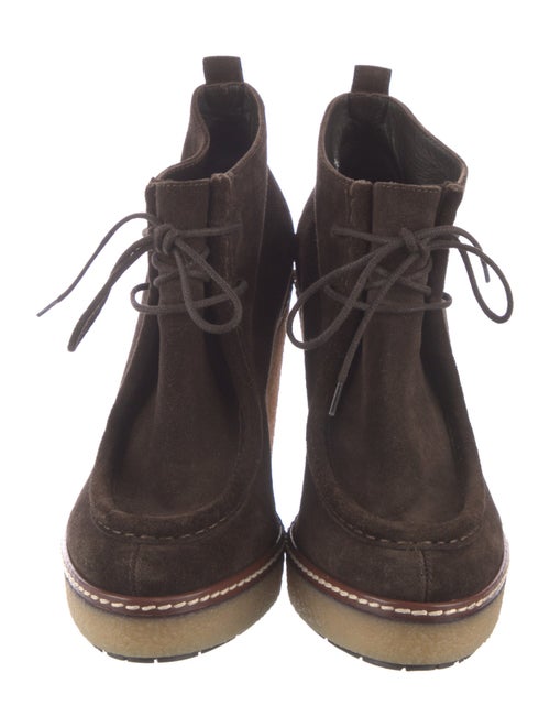 Moncler Suede Lace-Up Boots