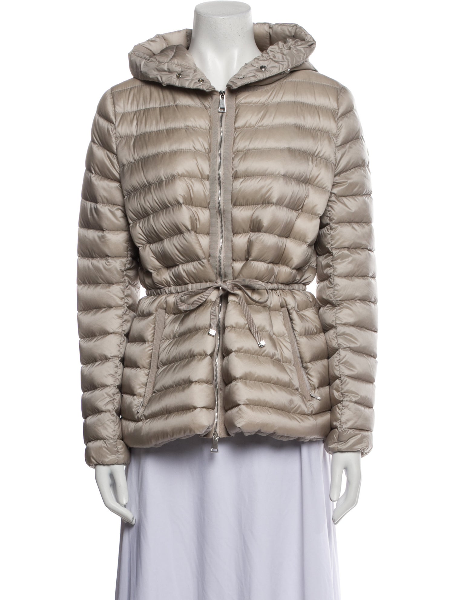 Moncler Nylon Down Coat - Neutrals Coats, Clothing - MOC157500