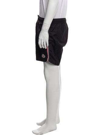 Moncler Striped Grosgrain Trim Swim Trunks