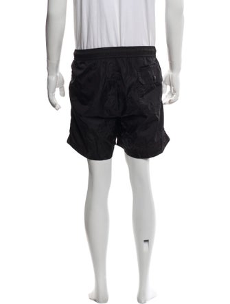 Moncler Striped Grosgrain Trim Swim Trunks