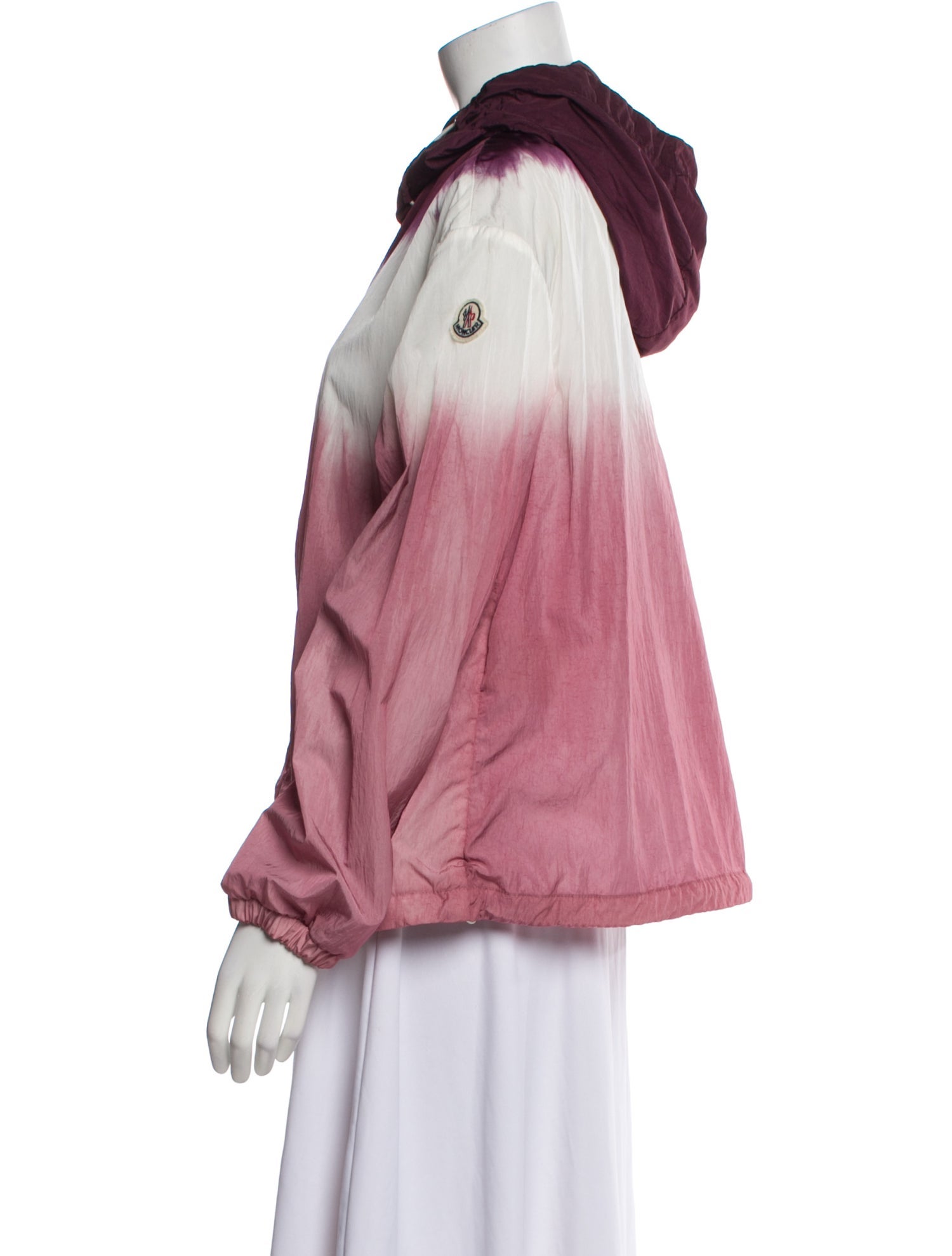 Moncler Colorblock Pattern Faux Fur Jacket