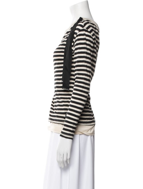 Moncler Striped Bateau Neckline Top