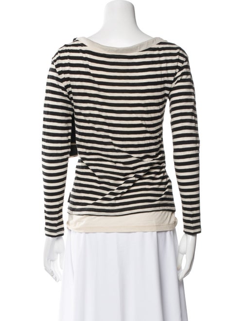 Moncler Striped Bateau Neckline Top