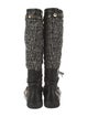 Moncler Tweed Tweed Pattern Lace-Up Boots