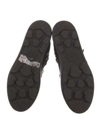 Moncler Tweed Tweed Pattern Lace-Up Boots