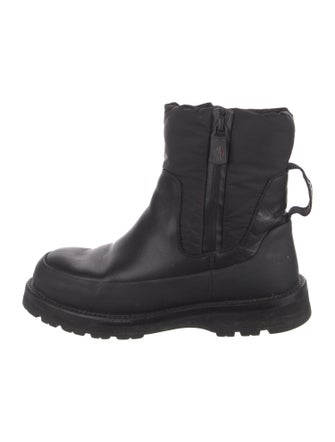 Moncler Leather Lace-Up Boots