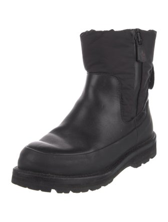 Moncler Leather Lace-Up Boots