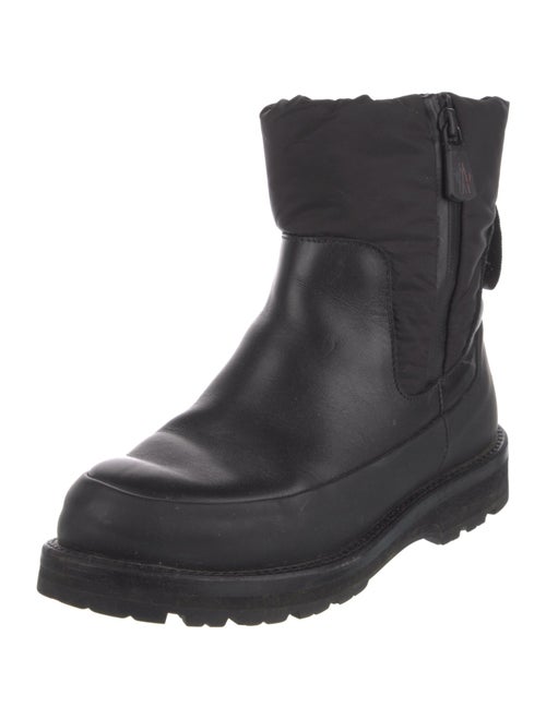 Moncler Leather Lace-Up Boots