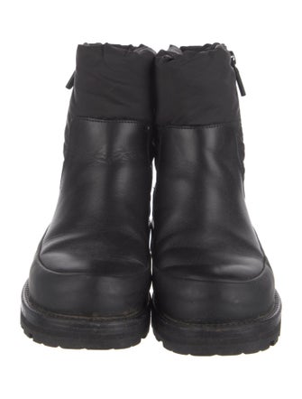 Moncler Leather Lace-Up Boots