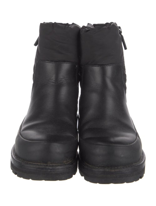 Moncler Leather Lace-Up Boots