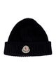 Moncler Blue Knitted Virgin Wool Beanie