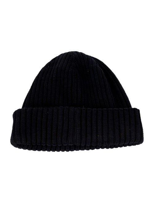 Moncler Blue Knitted Virgin Wool Beanie