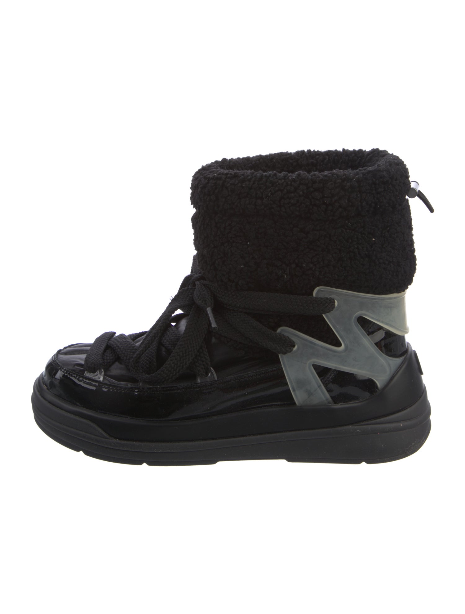 Moncler Patent Leather Combat Boots