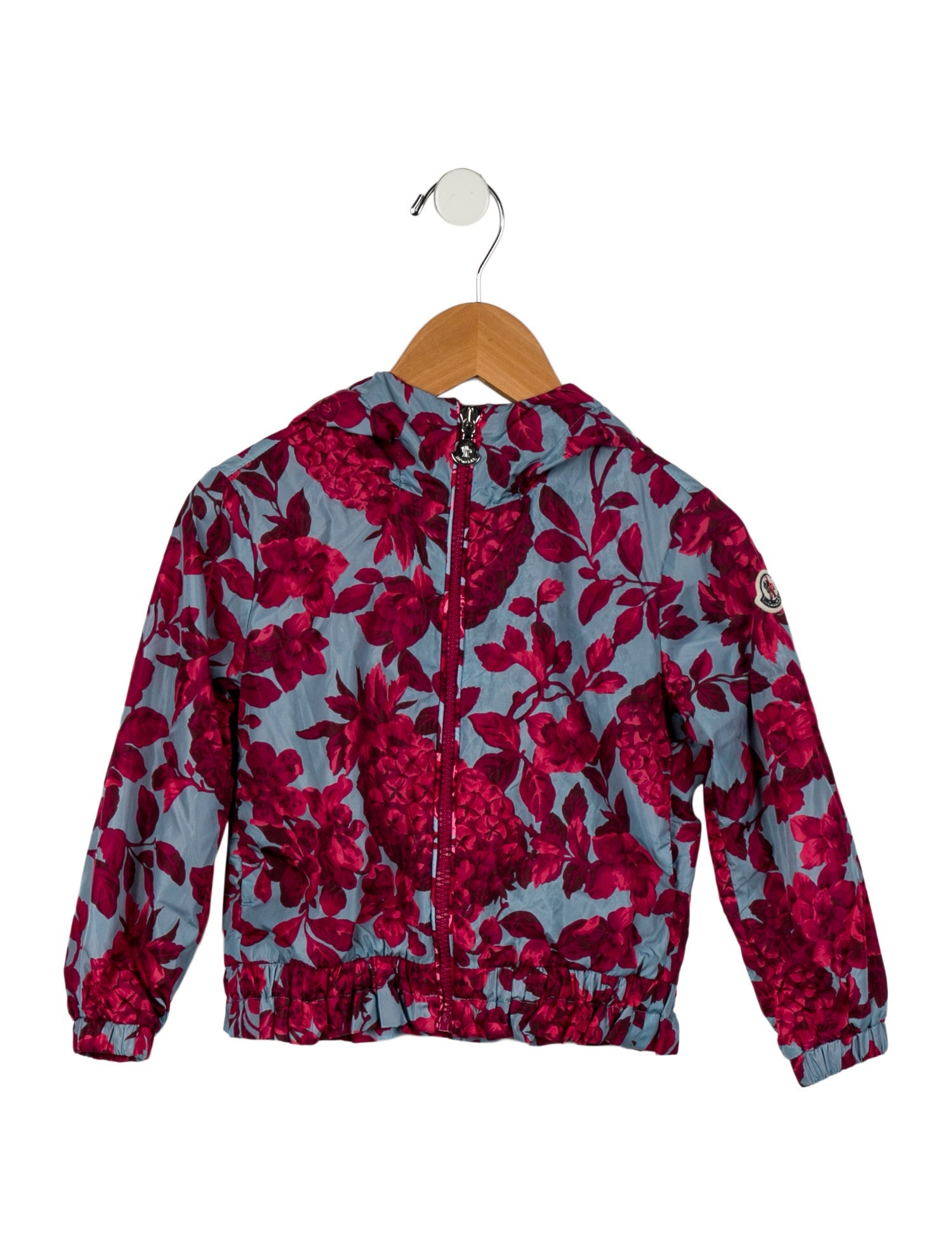 Moncler Girls' Floral Print Lightweight Jacket