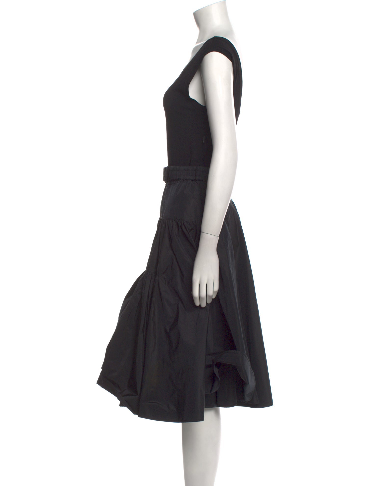 Moncler Scoop Neck Midi Length Dress