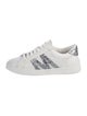 Moncler Leather Glitter Accents Sneakers