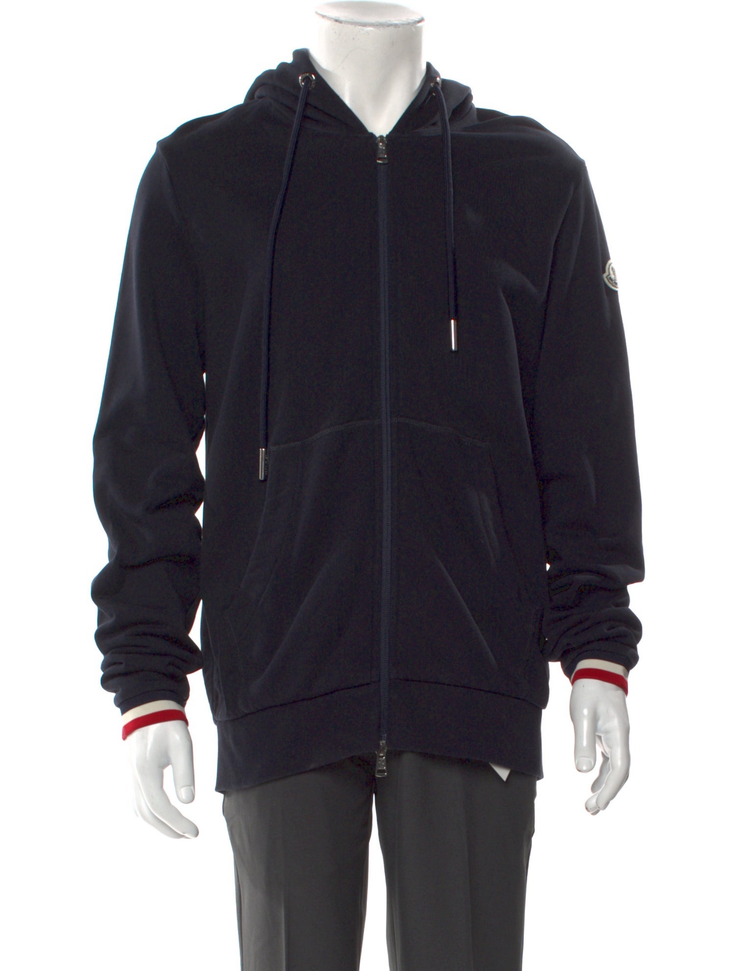Moncler Striped V-Neck Hoodie