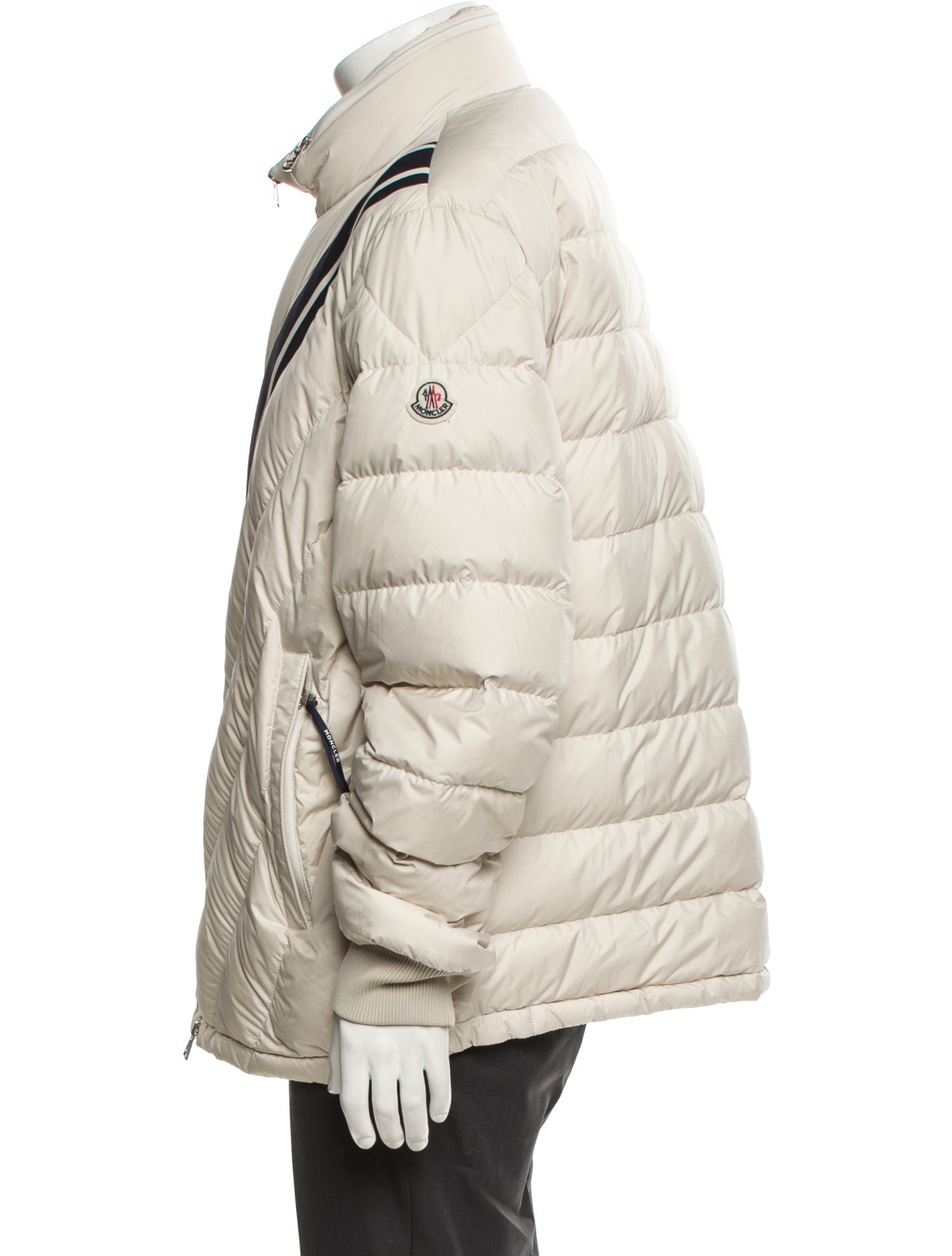 Moncler Colorblock Pattern Puffer Coat