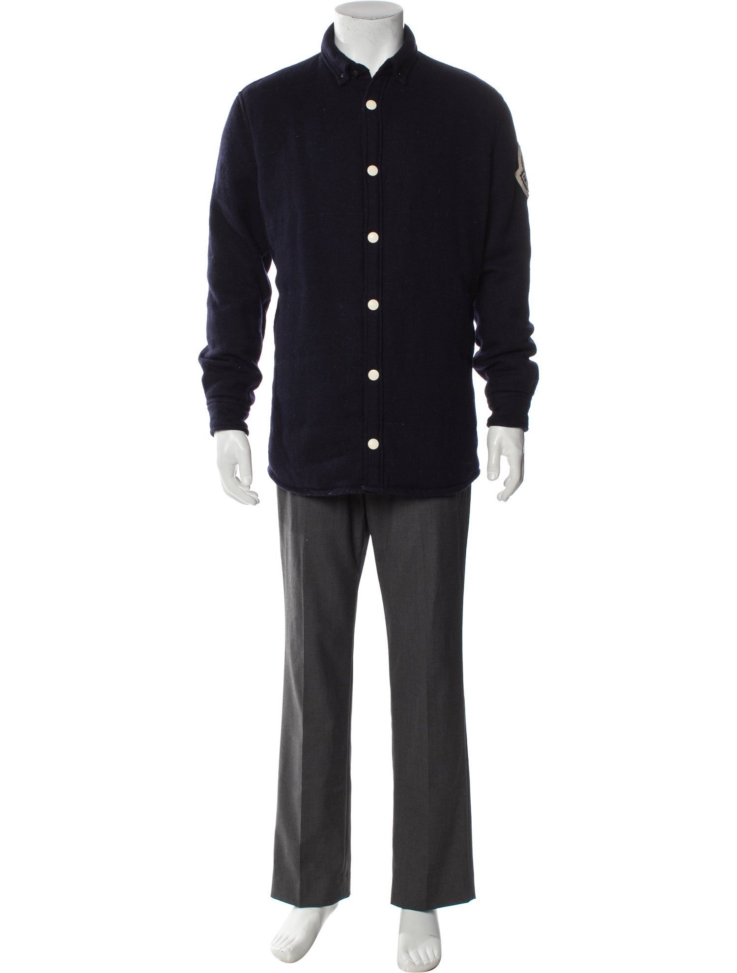 Moncler Wool Mock Neck Cardigan