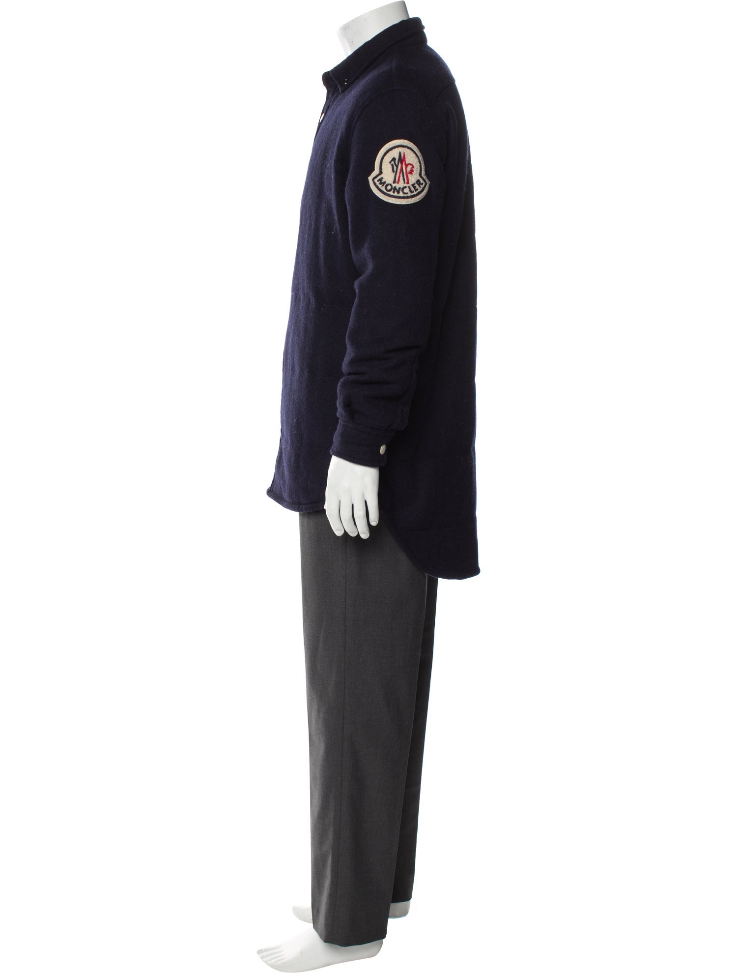 Moncler Wool Mock Neck Cardigan