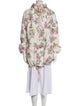 Moncler Floral Print Faux Fur Jacket