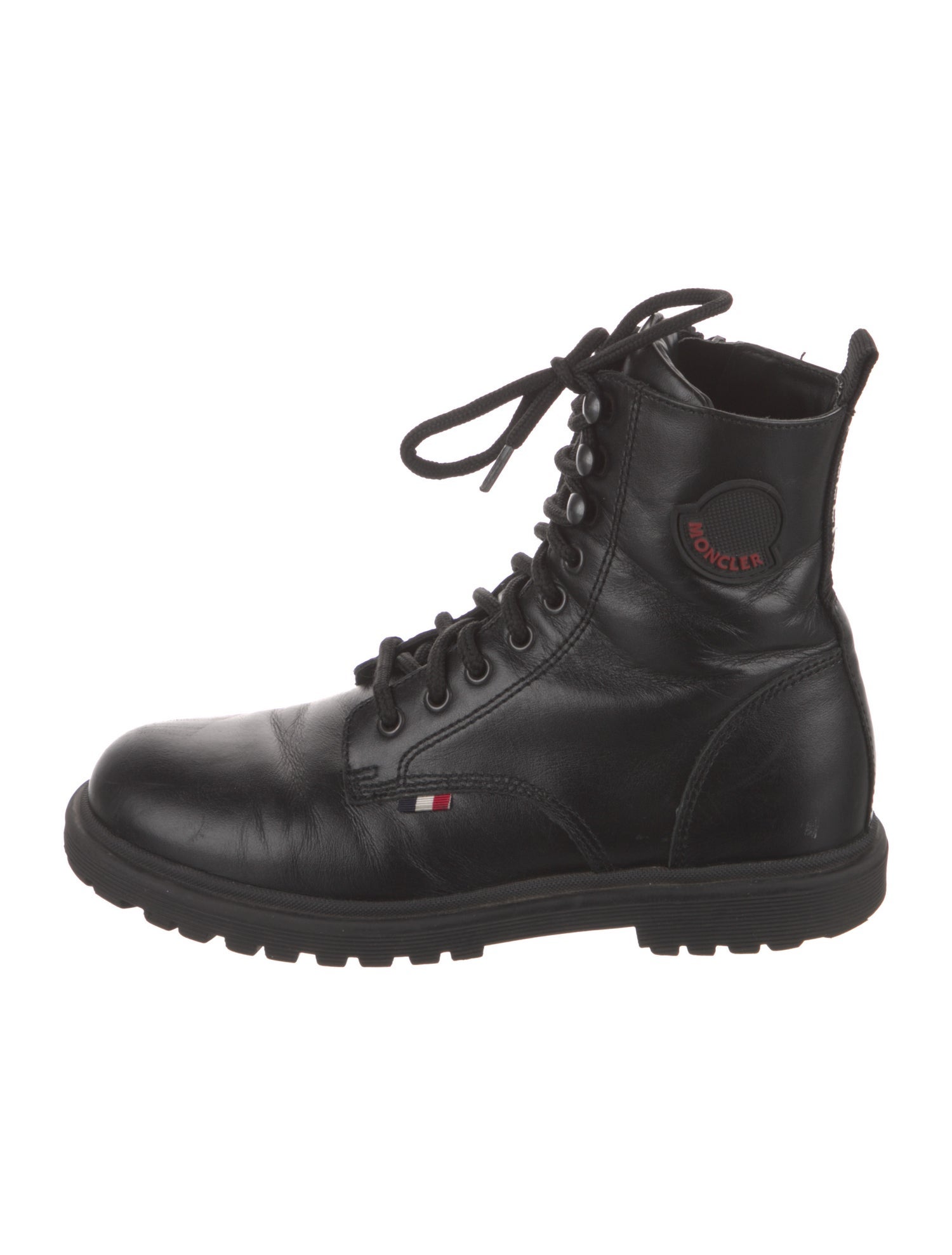 Moncler Leather Combat Boots