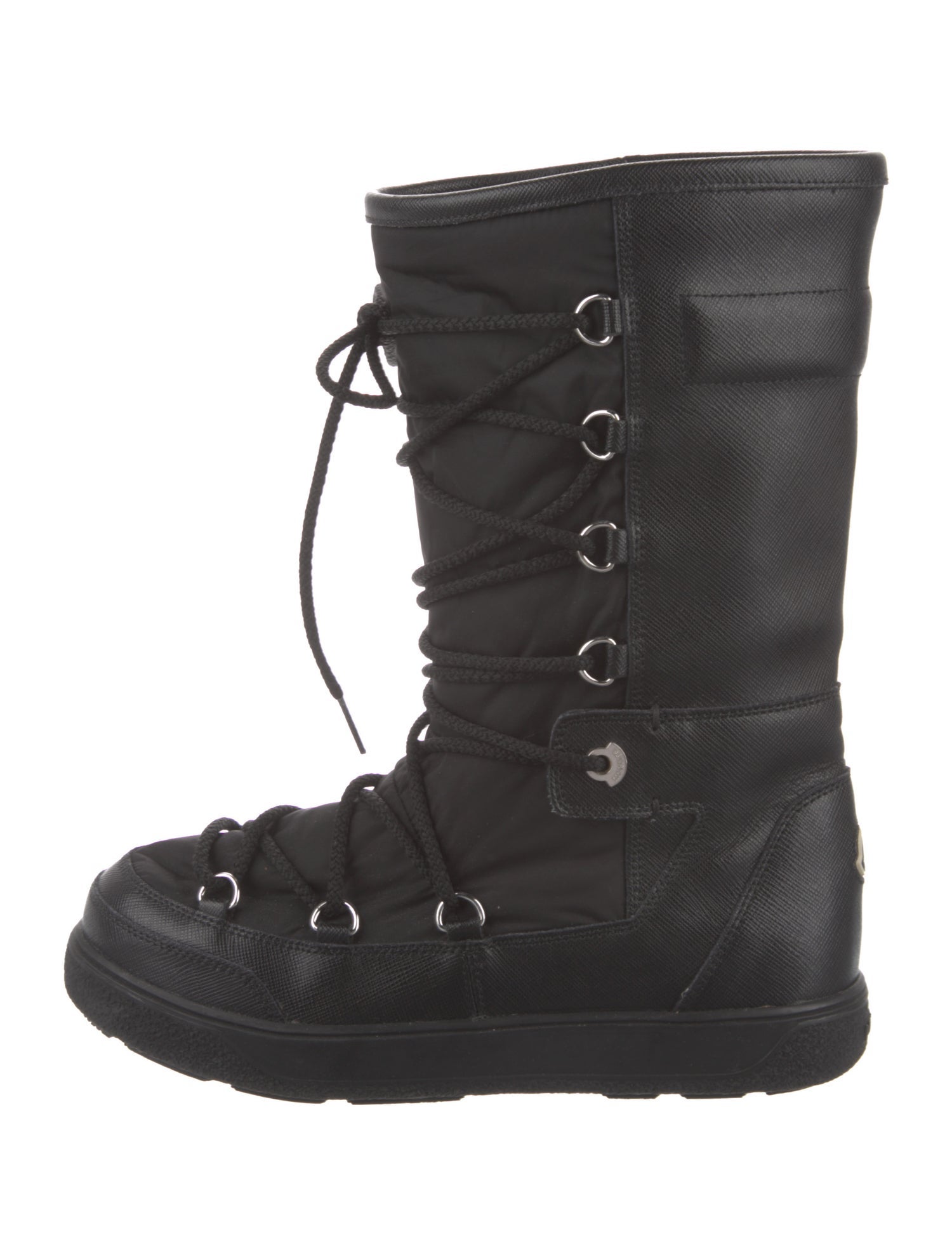 Moncler Nylon Lace-Up Boots
