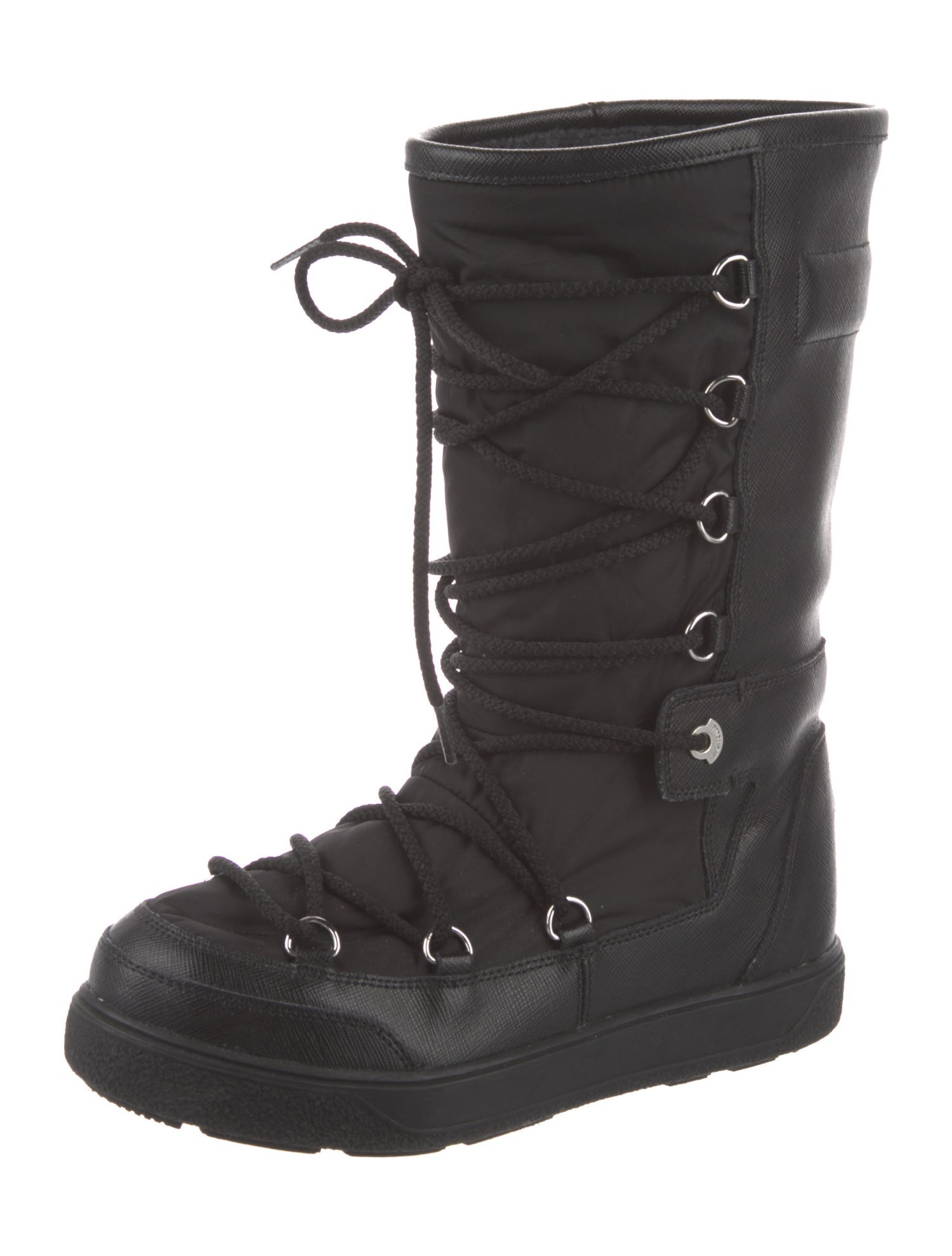 Moncler Nylon Lace-Up Boots