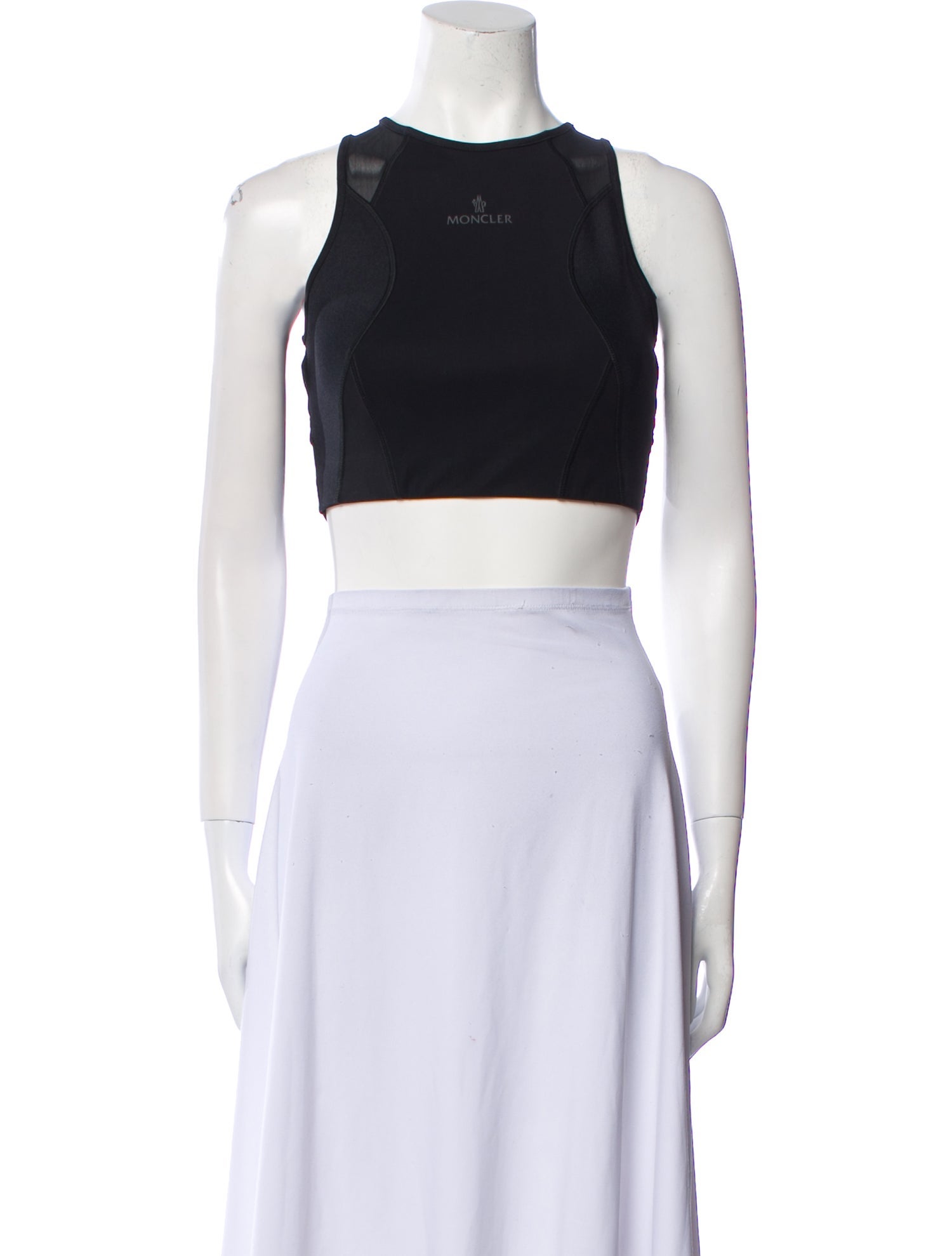 Moncler Crew Neck Sleeveless Crop Top