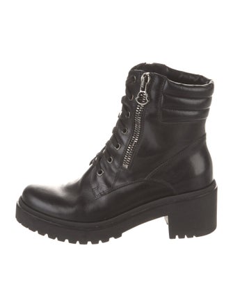 Moncler Leather Combat Boots