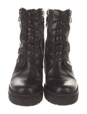 Moncler Leather Combat Boots