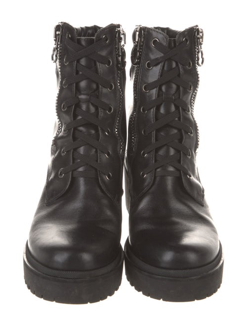 Moncler Leather Combat Boots