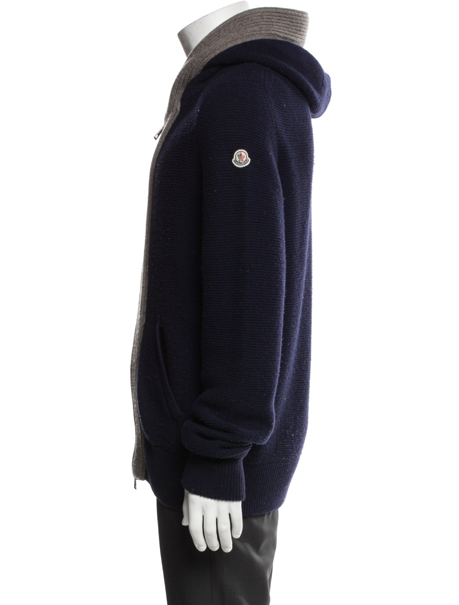 Moncler Virgin Wool Tweed Pattern Bomber Jacket