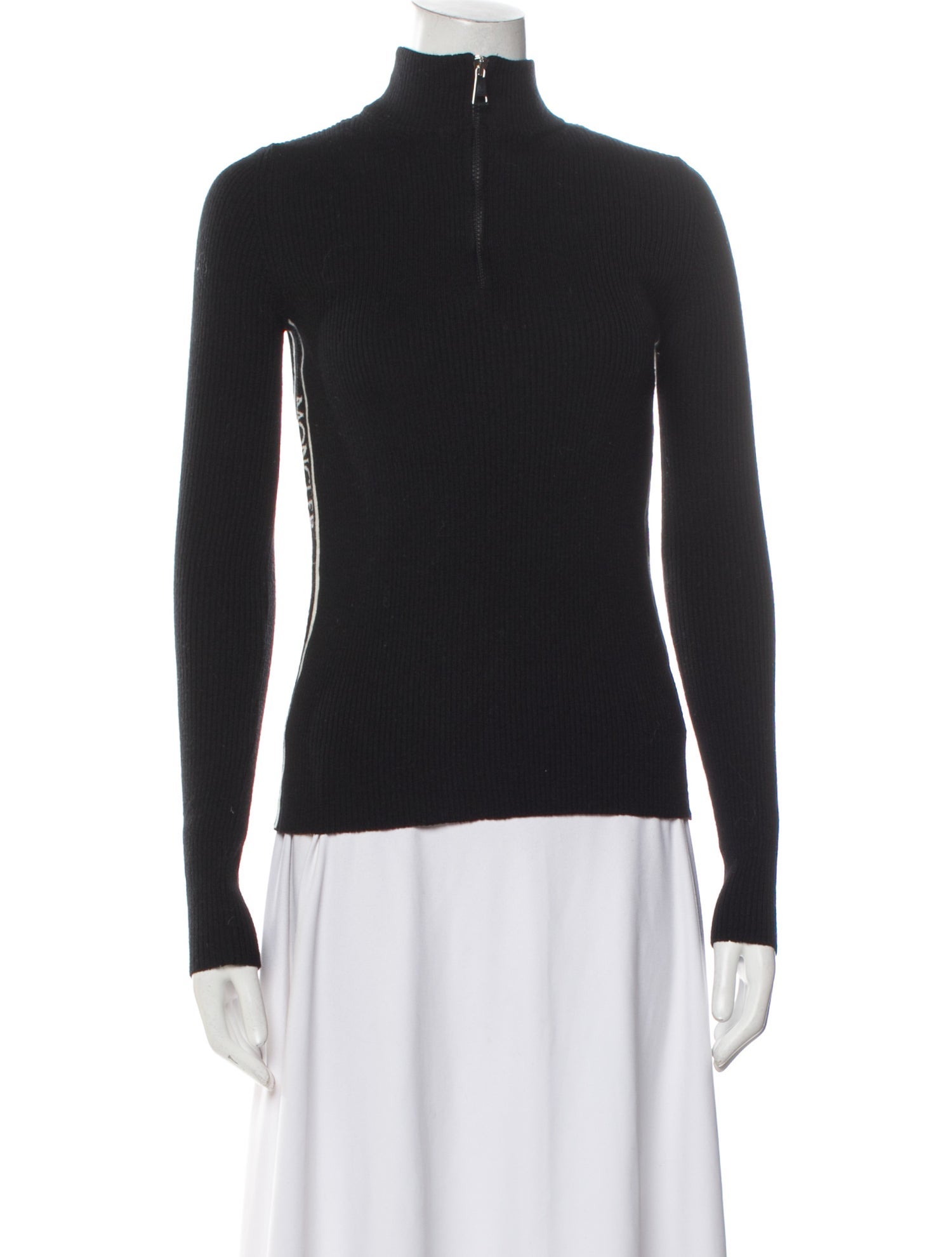 Moncler Virgin Wool Mock Neck Sweater