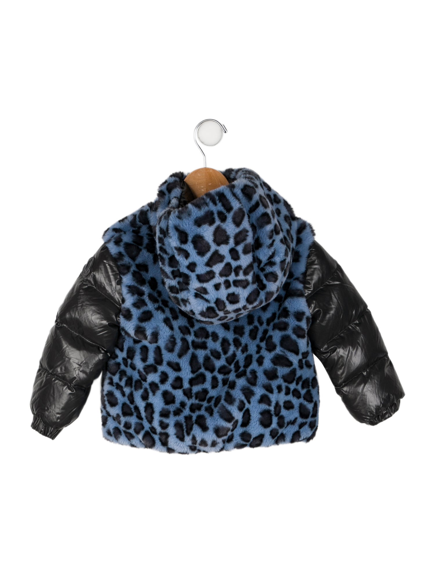 Moncler Girls' Fur Trimmed Down Coat
