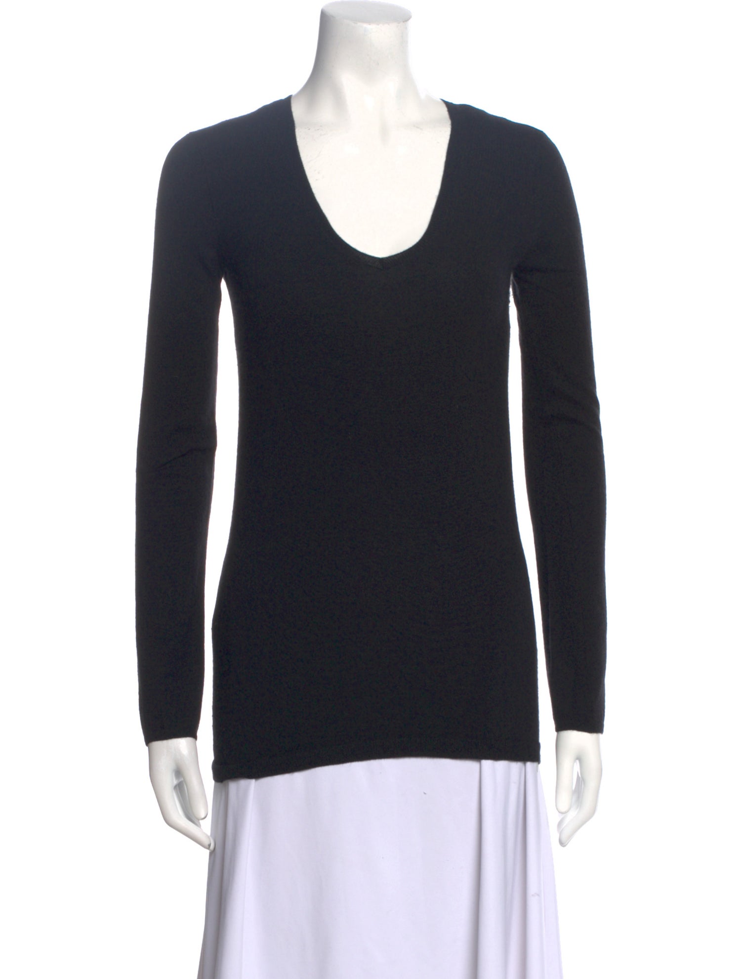 Moncler Scoop Neck Long Sleeve Top